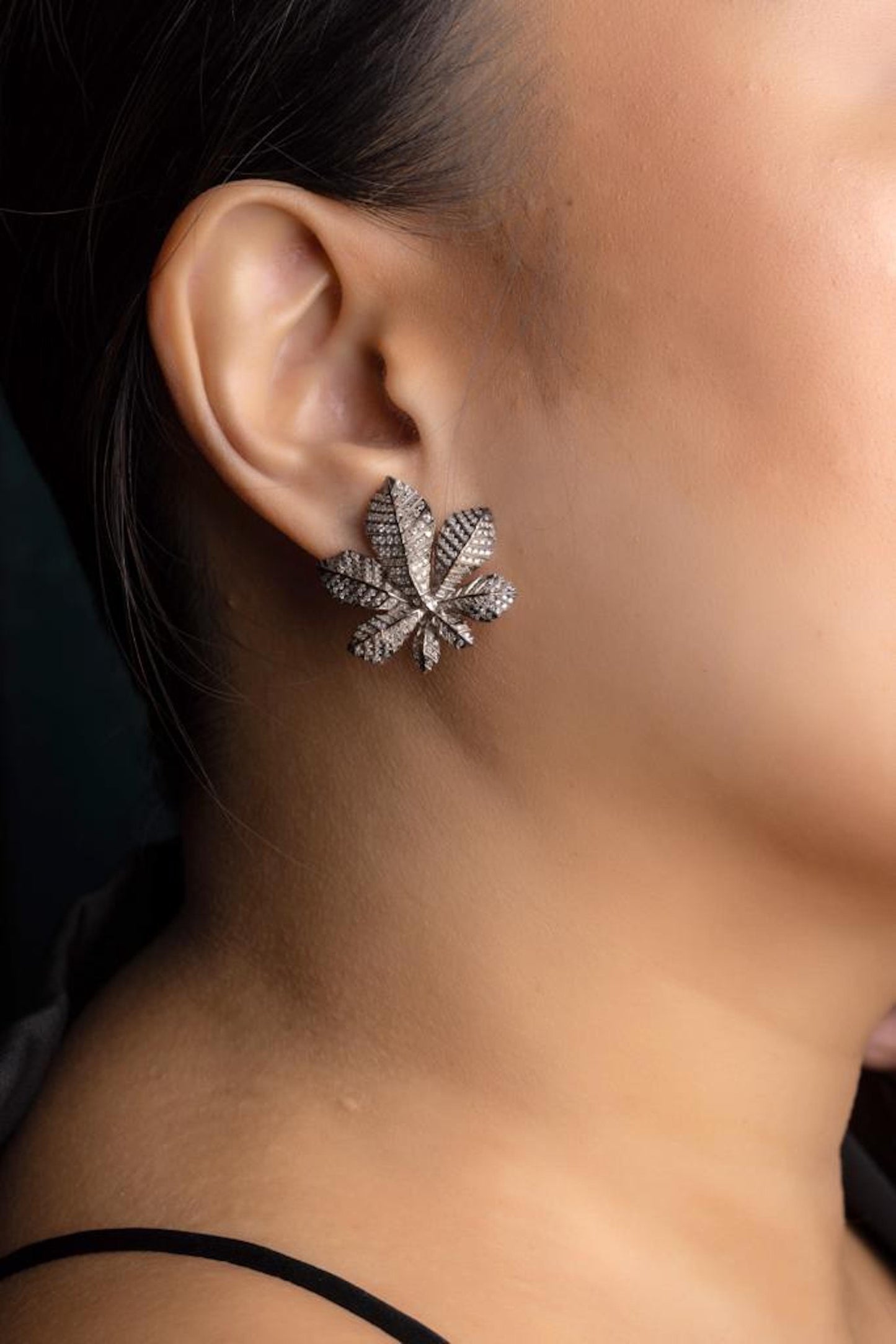 Horse Chestnut Leaf Earrings