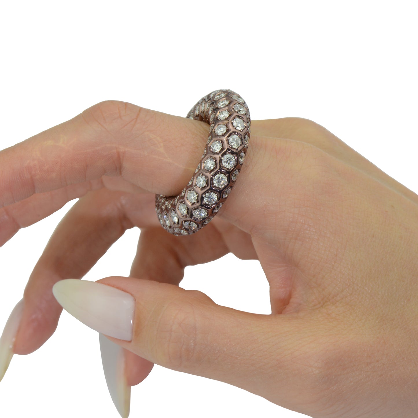 Floaty Honeycomb Diamond Ring