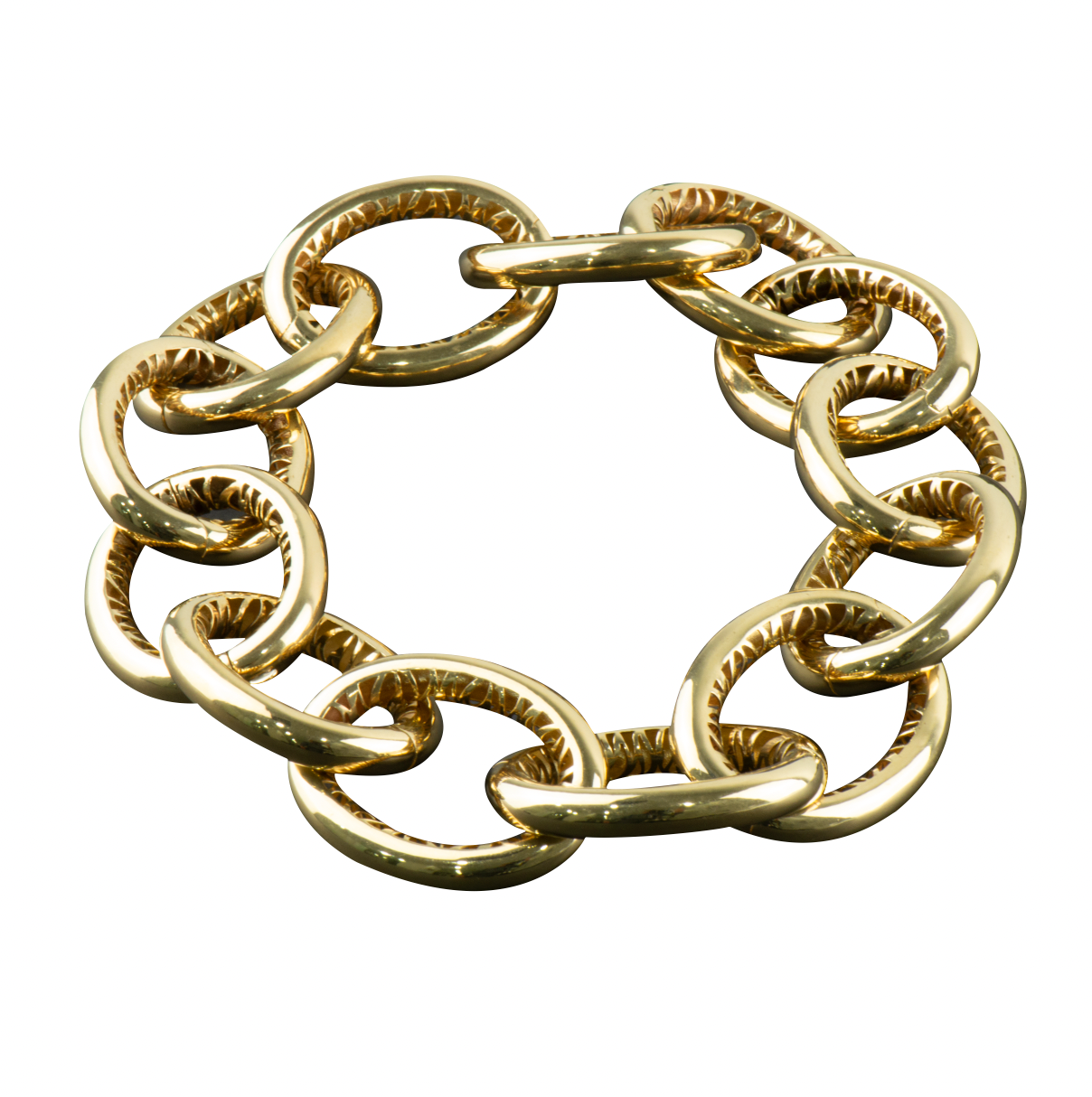 Oval Blecher Tiger Chain Necklace